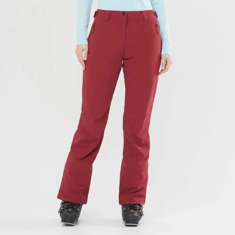 Pantalones De Esquí Salomon The Brilliant Mujer Rojos | MX ZPBQ032